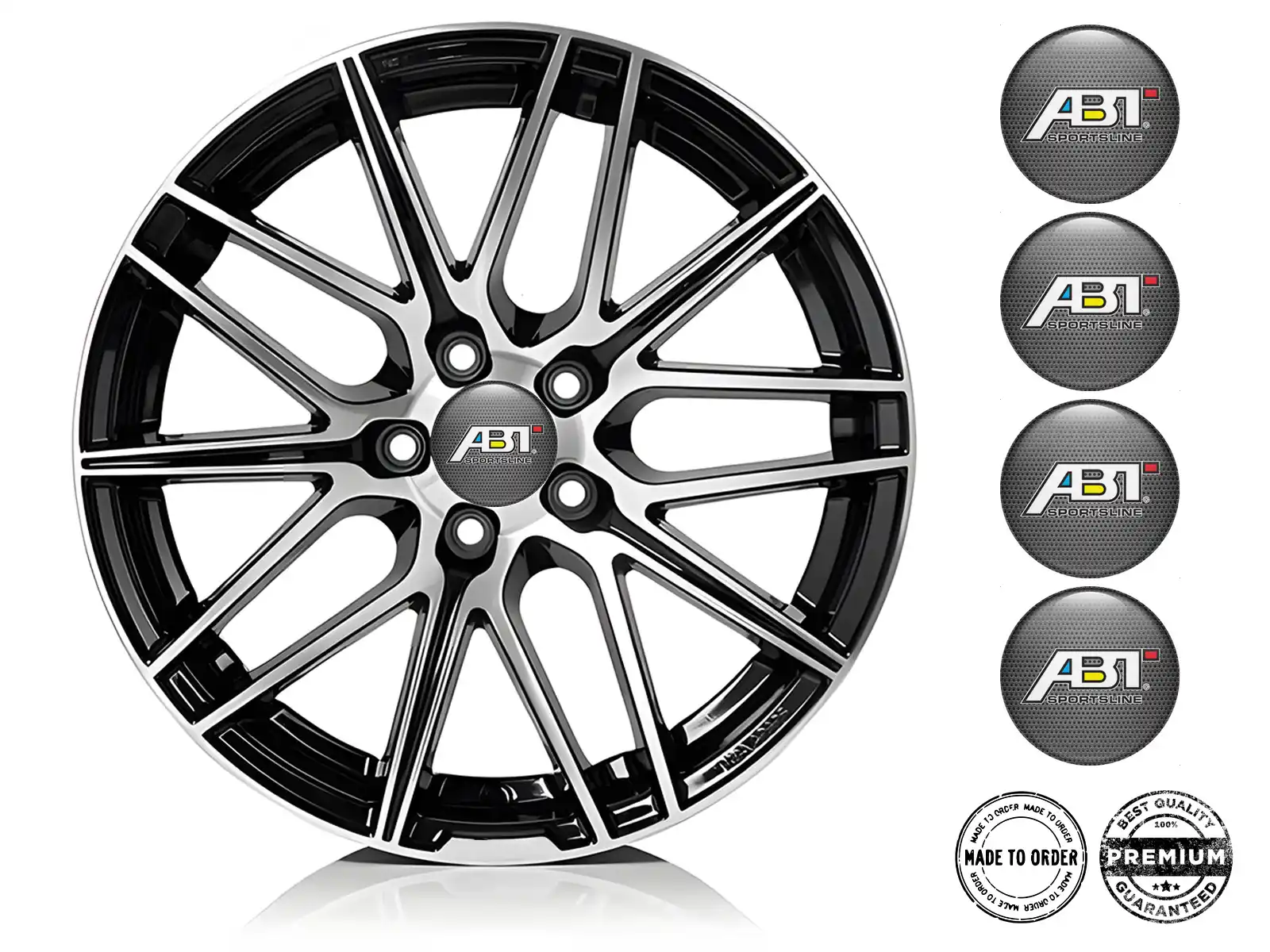 ABT Silicone Sticker Style Domed Rim Emblems